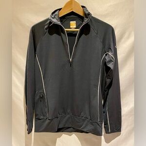 Icebreaker GT 200 Quarter Zip in Charcoal Gray, size L